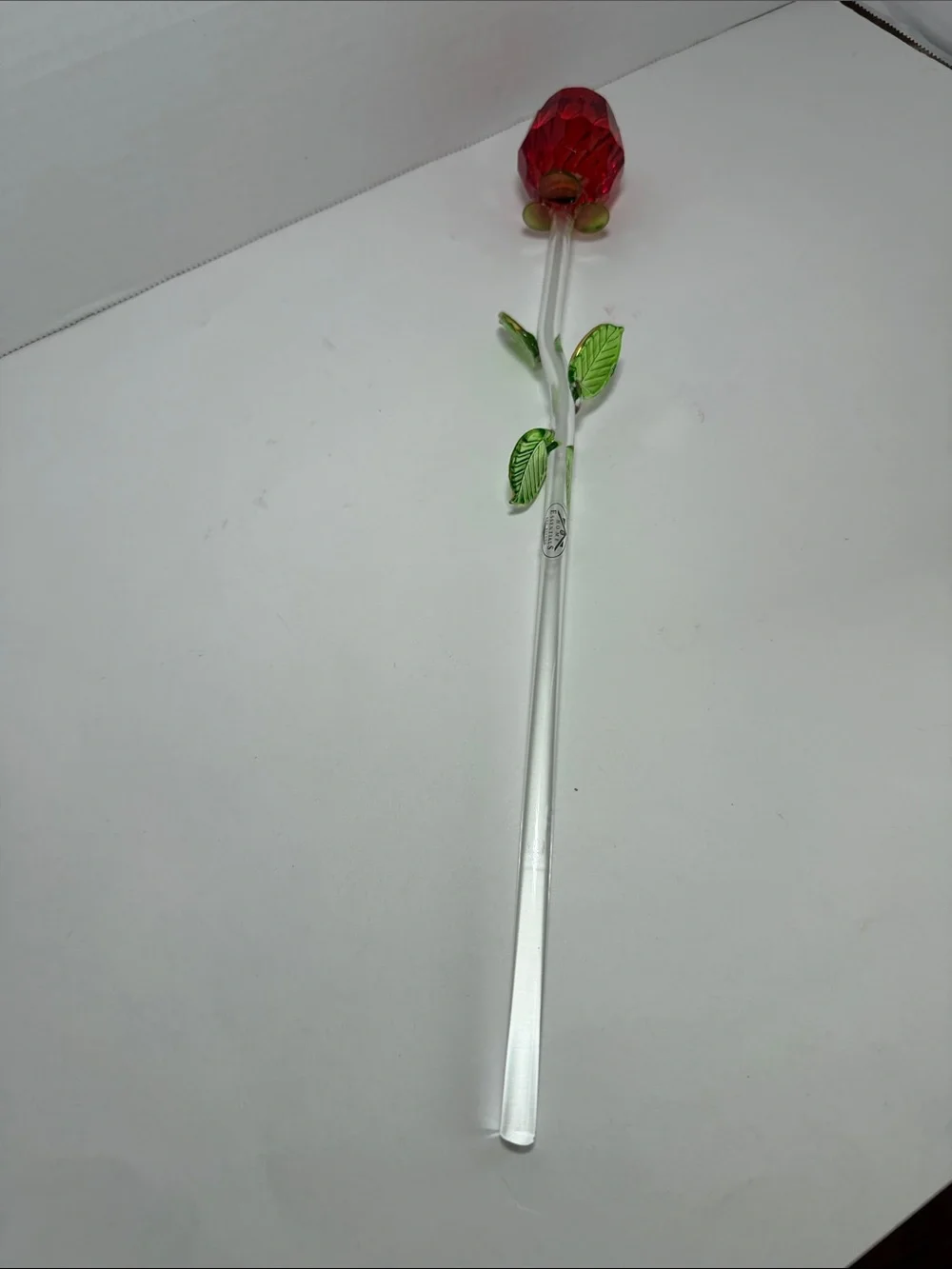 Home essentials Red Glass Rose  Home Accents